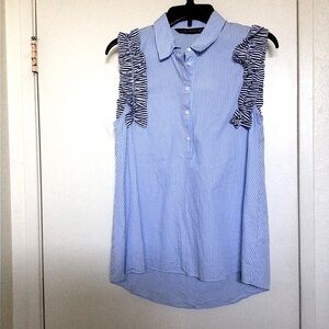 Zara Sleeveless Top With Ruffle Detail